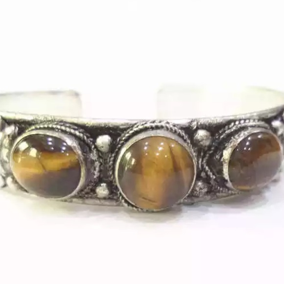 Genuine Tibetan silver gemstone bracelets - Picture 3 of 11